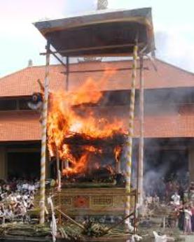 Hindu Funeral RItes are performed on a dead body of a person in a Crematorium